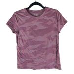 Athleta  Top Organic Daily Camo Crew T Shirt Short Sleeve Purple S Photo 0