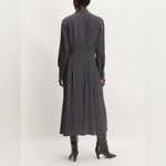 Everlane  Polka Dot Hammered Satin‎ Shirt Viscose Maxi Dress Size 4 Photo 2