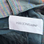 JNBY JIANGNANBUYI Designer Low Rise Plaid Chinese Streetwear Capri Pants Size S Green Photo 2