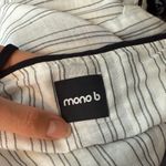 Mono B Black and White Stripe Lace Trim Midi Slip Dress Size‎ Medium Photo 1