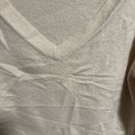 Everlane Cashmere V-neck Cropped Sweater in Cream White- Size Large Photo 4