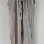 Lark & Grey Jogger Pants Beige Elastic Waist Women's Loungewear Size M Photo 0