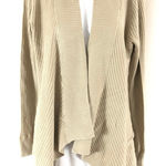 Royal Robbins  Tahoe Cardigan Sweater Draped Open Front Beige Ribbed Size M Photo 0