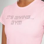 Gymshark ITS GIVING GYM BABY T-SHIRT Women’s Size Large Photo 3