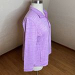 Talbots  Full Zip Jacket Size Large Petite Pink Spaced Dyed UPF 50 Active Wear Photo 7