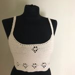 Free People Cream Crochet Women Crop Top Photo 1