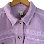 Sundance  Lilac Utility Jacket with Embroidered Trim Size Large Lightweight Photo 2