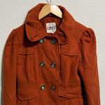 Hydraulic Double Breasted Rust Orange Women's Peacoat Jacket Medium Photo 2