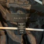 Apostrophe High Collar Black Jacket Women’s Large Button Down Long Puff Sleeves Photo 2