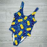 Shinesty Samuel Adams One Piece Swimsuit Lined Beer Cans L swimwear bathing suit Yellow Size L Photo 0