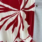 Hibiscus floral silk Y2k skirt Red Size 4 Photo 3