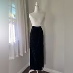 Vintage Y2K Hampton Nites Black Velvet Pencil Maxi Skirt w/ Left Side Slit Size undefined Photo 4