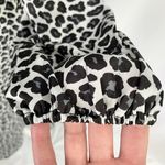 One One Six New Ruffle Bodice Dress V-Neck Long Sleeve Animal Print Black Grey White Photo 8