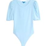 NWT Baby Blue Short Sleeve Bodysuit Size L Scoop Neck Bodysuit Size L Photo 0