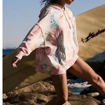 Free People Movement Sprint to the Finish Printed Hoodie in Marble Ivory Combo Photo 1