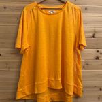 Chico's NWT Size 3/XL Bright Orange Linen High Low Tiered Back Slub Shirt Photo 0