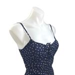 John Galt  Blue Floral Sleeveless Cami Camisole Tie Back Midi A-Line Dress Size S Photo 2