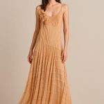 Viviannna Uchitel Viviana Uchitel Silk Layered Nude Gown with Rosette Detail – Size 2 Photo 0
