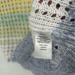 Talbots  Open Knit Sweater Rainbow Stripe Pullover Long Sleeve Cotton Size MP Photo 9