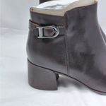 Easy Spirit  Womens Ankle Boots 7.5W Brown Leather Chunky Block Heel Casual Chic Photo 4