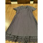 Sundance  Tiered eyelet cotton scallop hem boho short sleeve blue mini dress xs Photo 8