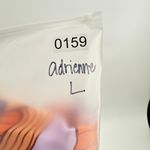 Adrienne  London Floral Satin Print Tie Neck Blouse Large Top Lined‎ Retro Bright Photo 7