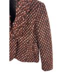 Blugayà Made in Italy Wool Blend Bouclé Textured Blazer Black Orange Women’s 10 Photo 3