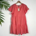 Universal Threads 🆕 Universal Thread Linen Blend Flutter Short Sleeve Mini Skater Dress Photo 4