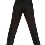 Nwt High Waisted Semi Sheer Strappy Leggings With Pockets Sexy Athletic Sporty L Black Size XS Photo 1