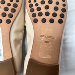 Tory Burch  Womens Cream Leather Ballet Loafers Double T Accents 5.5M Photo 3