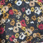 Maurice's Womens Oversized Scarf Dark Autumn Floral Print Lace Detail Red Brown Photo 4