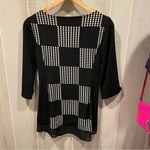 Style & Co Cute Y2K stretchy mesh whimsigoth geometric oversized tunic mini dress magic Photo 7