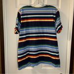 Jason Maxwell  Blue Multicolor Striped Short Sleeve Tee 1X Photo 6
