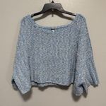 Free People  Blue Good Day Cropped Pullover Sweater Size XS Photo 0