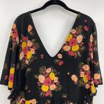 Torrid Dress Midi Empire Waist Floral Print Black Multicolor Stretchy Womens 3X Photo 3