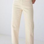 AYR The Beat Drop Jeans Barrel Leg in Straw Hat Cream Tan 34 Minimalist Preppy Photo 0