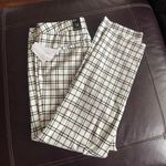 Amanda & Chelsea Amanda Windowpane Slim Ankle Pants IVORY/BLACK, Size 12 Photo 4