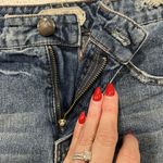 Free People Size 28 Shorts Cut Off Denim Golden Thread Destructted Lace Cotton Photo 7