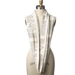 Cream Book Infinity Scarf Black Photo 1