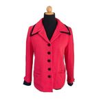 Dior CHRISTIAN  VINTAGE WOOL RED AND BLACK BLAZER SIZE 8 Photo 6