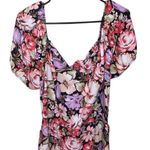 Lila Rose 343. Lily rose midi floral puff sleeve dress with slit size XXL Photo 6