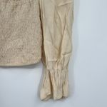 Dress Forum beige ivory smocked peasant ruffle sleeve boho top size medium Photo 3