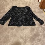 Mon Cheri  Bridals Black Sequin Beaded Two Piece Top & Pants Set SIZE 38 Photo 10