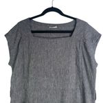 Poetry Linen Cotton Blend Navy Blue Natural Fabric Sheath Dress Size 10 Photo 1