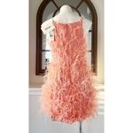 Cult Gaia Shannon Feather-Embellished Mini Dress Azalea/Coral, Size S New w/Tag Photo 11