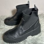 ZARA Chucky Platform Sock Ankle Boots With Lug Soles Black Boots Size EU36/ US Photo 3