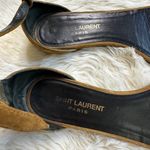 Saint Laurent Tan Studded Suede Ankle-Strap Flat Sandal Women's 38.5 Photo 3