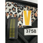 Just Love Womans Medium Black 1/4 Button Up Long Sleeve Pullover Soft Shirt New Photo 2