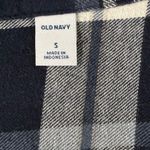 Old Navy  Navy Plaid Boyfriend Flannel Shirt Womens Size S Long Sleeve Cotton Photo 2