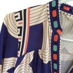 Diane Von Furstenberg EUC  Silk Jersey Tunic Dress Blue Swirls Size 6 Photo 6